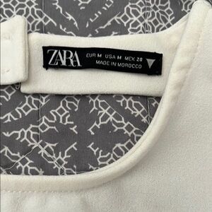 Zara Cream Patterned Blouse